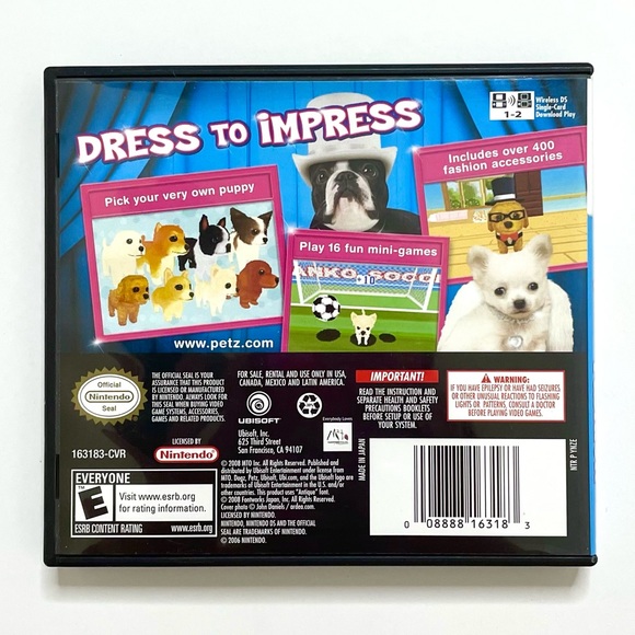 Nintendo DS Petz Dogs Fashion Game Dress Up Chihuahua Frenchie Training Fun Kids - Picture 4 of 8
